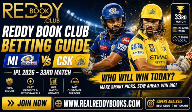 Reddy Book Club Betting Guide on MI vs CSK IPL 2026 33rd Match