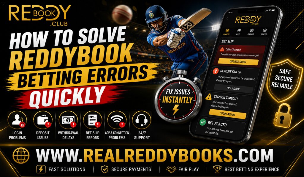 How to Solve Reddybook Betting Errors Quickly