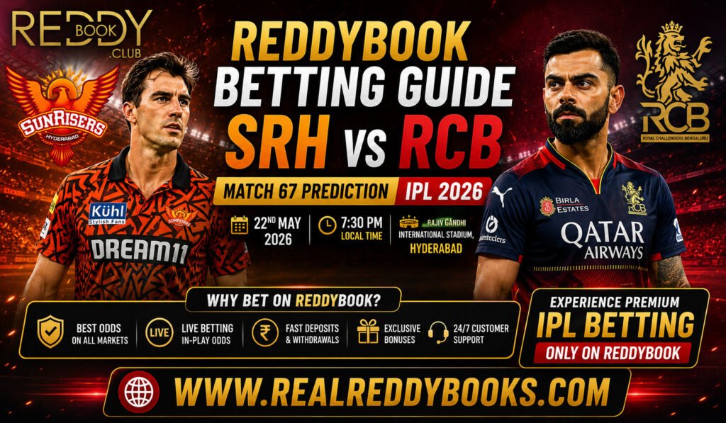 Reddybook Betting Guide SRH vs RCB Match 67 Prediction IPL 2026