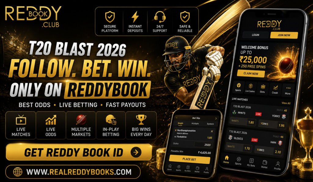 Reddy Book Betting Opportunities on T20 Blast 2026 Points Table Update